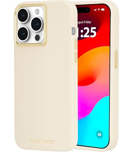 【objects.io】　iPhone15Pro ケース　White Beige Amazon.com: Case-Mate iPhone 15 Pro Case - Silicone Beige