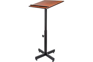 OEF Furnishings Height Adjustable Portable Lectern Stand - Cherry