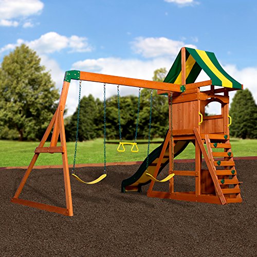 Backyard Discovery Weston All Cedar Wood Playset Swing Set Pricepulse