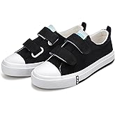 Cozystep Toddler Boys Girls Slip On Canvas Sneakers Cartoon Dinasour Printed Little Kid Unisex Adjustable Strap Walking Shoes Lazy Shoes with Hook and Loops