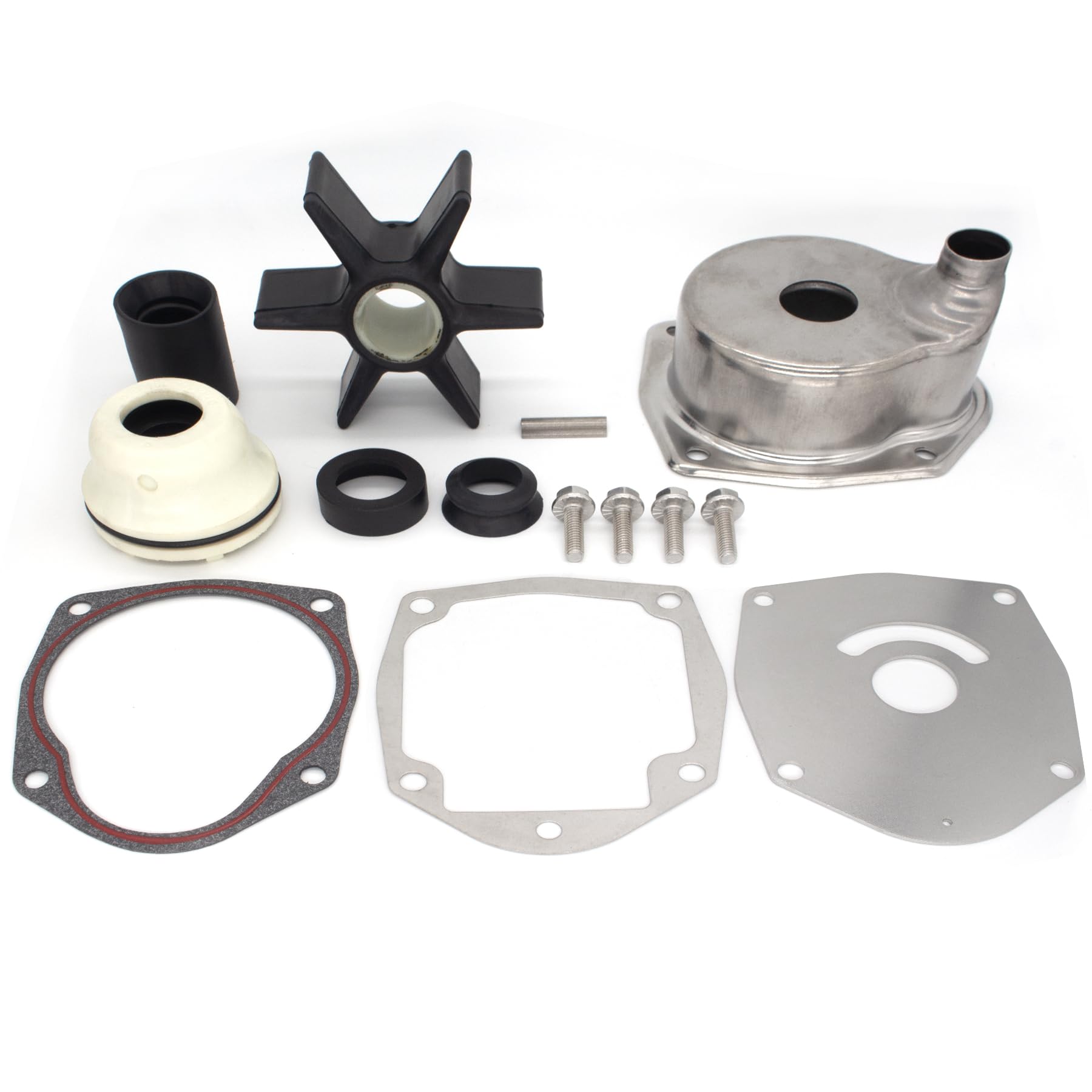 Photo 1 of QuickMarine 8M0094529 Water Pump Impeller Repair Kit for Mercury Marine 65-150 HP EFI Outboard Motors Replacement 8M0057715 Sierra 18-3691 Boat Engine