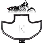 Kinglemc Crash Bar Engine Guard for Harley Davidson Sportster(Black-B) | for Iron 883 XL883N 2009-22;1200 Custom XL1200C 2004-22;Roadster XL1200R 883 XL883 XL883C '04-08; Superlow XL1200T 14-22