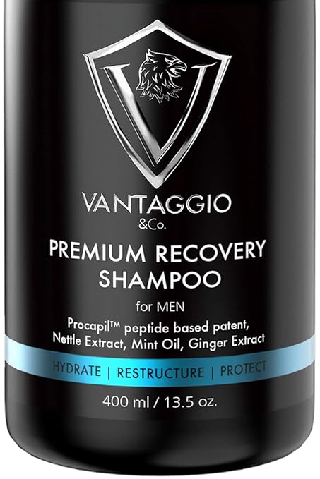 Hair Loss Shampoo for Men - Boosts Hair Growth and Thickening - DHT Blocker Fights Thinning and Alopecia - PROCAPIL Premium Formula with Castor Oil Peppermint Ginseng and Dead Sea Salt - 13.5 oz best men's shampoo for thinning hair