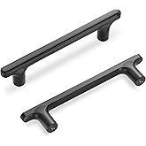 Lardmon 10 Pack Dark Gunmetal Gray Modern Cabinet Pulls 5.2 Inch(133mm) Total Length | 3.75 Inch(96mm) Hole Center Bar Pulls 