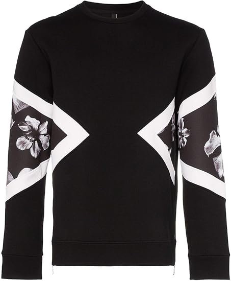 Amazon ニールバレット Neil Barrett フローラルパネルスウェットシャツ 並行輸入品 Tシャツ カットソー 通販
