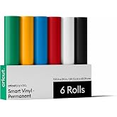 Cricut Smart Permanent Vinyl, Sampler Pack (9.5in x 24in, 6 Sheets) | For Joy Xtra Machine