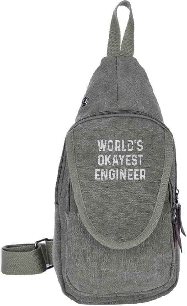 World's Okayest Engineer Fashion Men's Bosom Bag Cross Body New Style Men Canvas Chest Bags