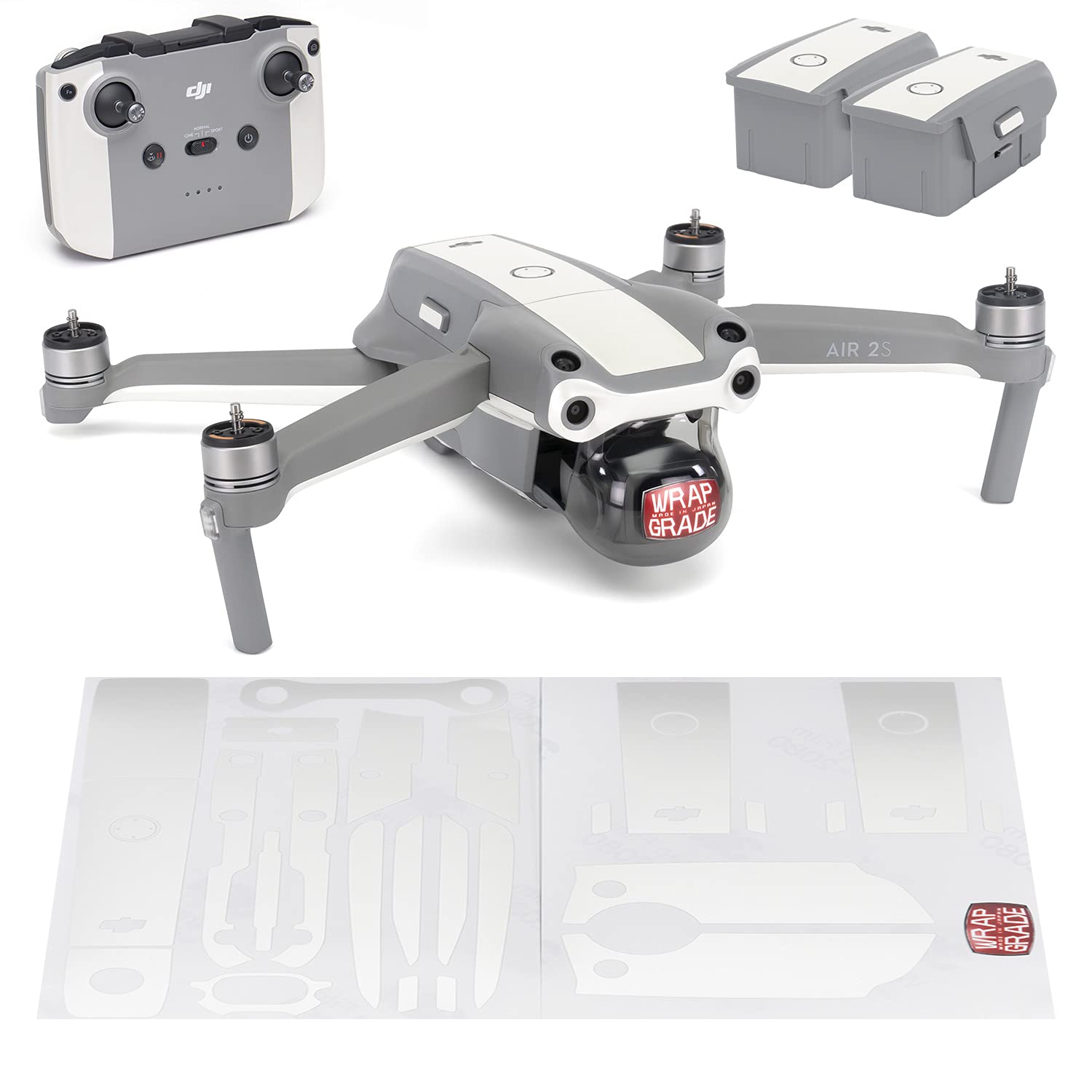 Wrapgrade Skin compatible with DJI Air 2S | Accent Color B (MADAGASCAR PEARL)