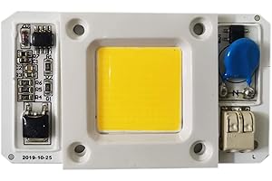 LANSAN 50W Driverless Solderless LED Chip Integrated Smart IC DIY (Warm White 3000-3500K)