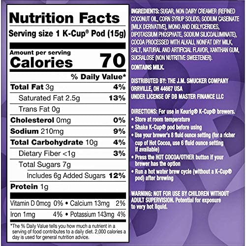 Dunkin' Donuts Milk Chocolate Hot Cocoa Single Serve KCups for Keurig