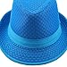 The Hat Depot Light Weight Classic Soft Cool Mesh Crushable Fedora hat (S/M, Turquoise)