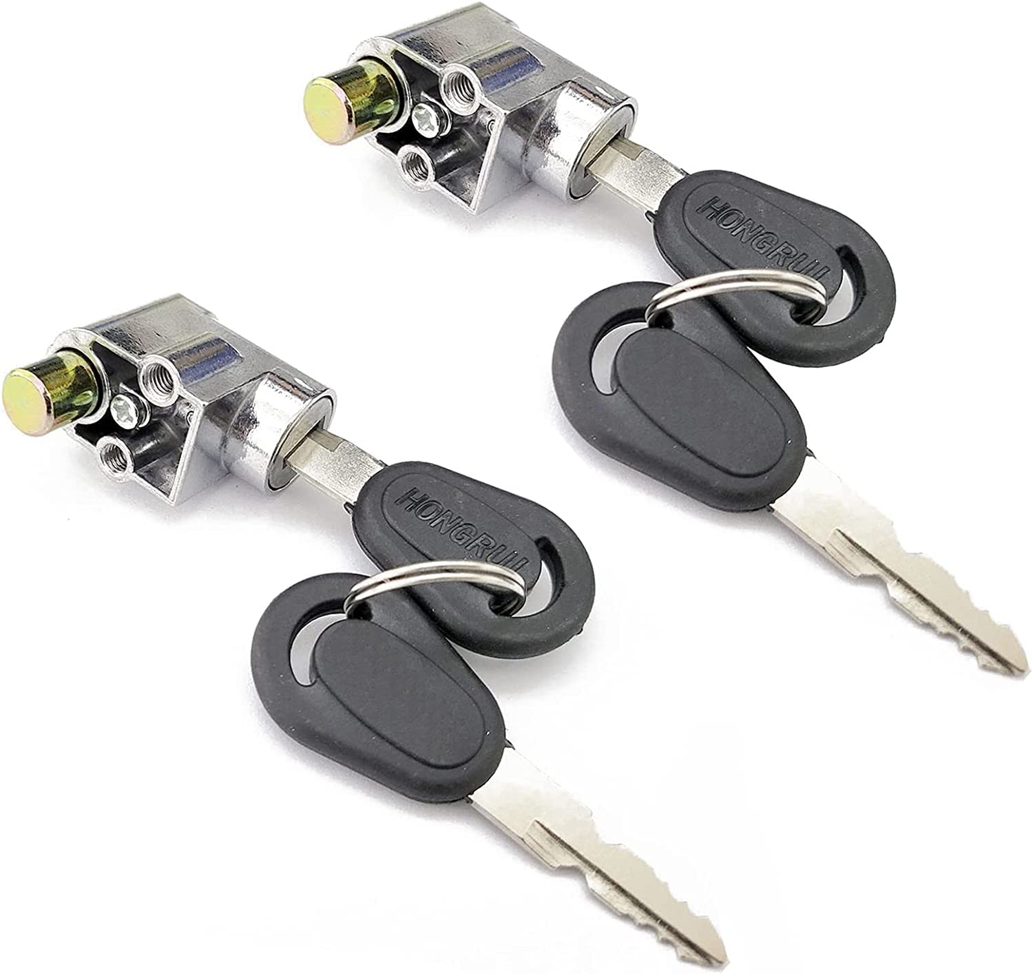 2x Motorcycle E-bike Electronic Bike Scooter Cylinder Lock Ignition Switch Anti-Theft Safety Lock with 4 keys
