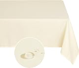 Deconovo Oxford Wipeable Tablecloth Water Resistant 130x130cm Yellow view 9