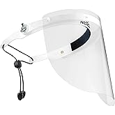 NoCry Protective Face Shield Mask with Adjustable Headband and 2 Reusable Plastic Visors — Flip-Up Design with Durable Metal Hinges — Anti-Slip Forehead Padding — Fits Over Glasses