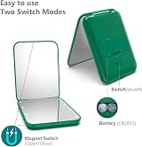 Kintion Pocket Mirror 1X/3X LED Compact Travel Two-Sided Green view 3