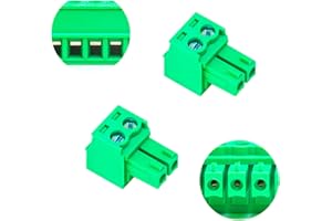 GENERIC Tcenofoxy 3.81mm 2/3/4/5/6/7/8/9/10/11/12/13/14/15/16/18/20/24 Pin Phoenix Connector PCB Screw Terminal Block Connector (10Pcs 3.81M-2Pin)