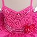 TFJH E Girls' Glitter Ballet Dresses Sleeveless Dancing Leotard Tutus HotPink L