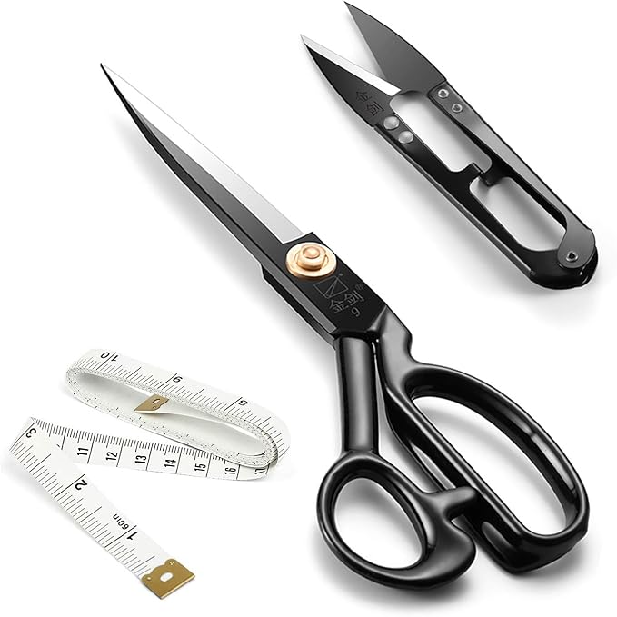 Dressmaking Scissors 9 Inch(24cm), Tailor Sewing Fabric Shears for Cutting Fabric, Clothes