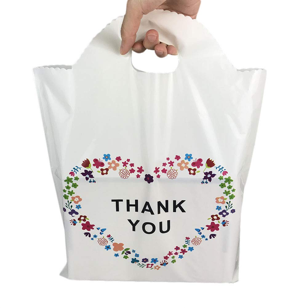 SES.CO 12x16 DieCut Handle Plastic Thank You Floral
