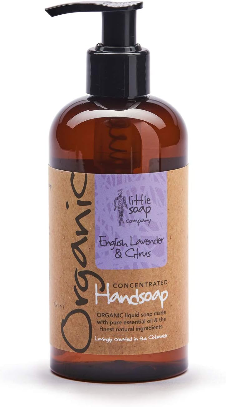 Little Soap Company Liquid Hand Soap Wash with English Lavender & Citrus – Antibacterial, Natural, Vegan & Organic (250ml)