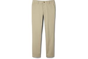 French Toast Girls Adjustable Waist Stretch Twill Straight Leg Pant (Standard & Plus)