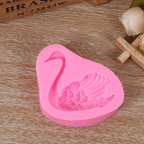 Freedi 2Pcs Silicone Muffin Cookie Cup Cake Baking Mold Chocolate Jelly Pudding Maker Mould Tool Swan Shape