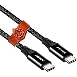 AGVEE Long USB-C to USB-C Charging Cable [3 Pack 6ft] Durable Type C to C, PPS PD 3.0 61W Braided Charger Cord for iPad Pro 2