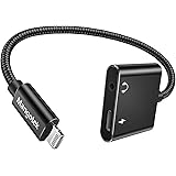 Mangotek Lightning Auxiliary Splitter, MFi Certified, Supports Hi-Fi Audio, 100% Copper Wire, Aluminum Shell, 12-Month Replac