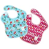 Bumkins Disney Baby Waterproof SuperBib 2 Pack, Princess (Ariel/Princess Silhouette) (6-24 Months)