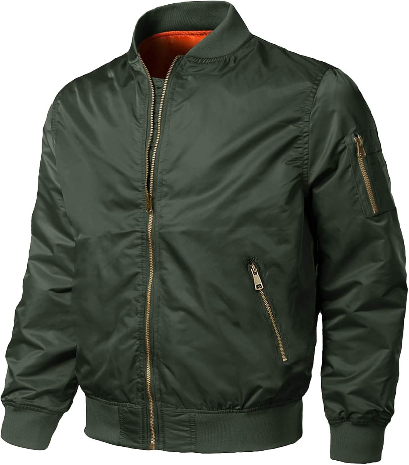 EKLENTSON Mens Coat Casual Warm Thicken Winter Bomber Jacket Long