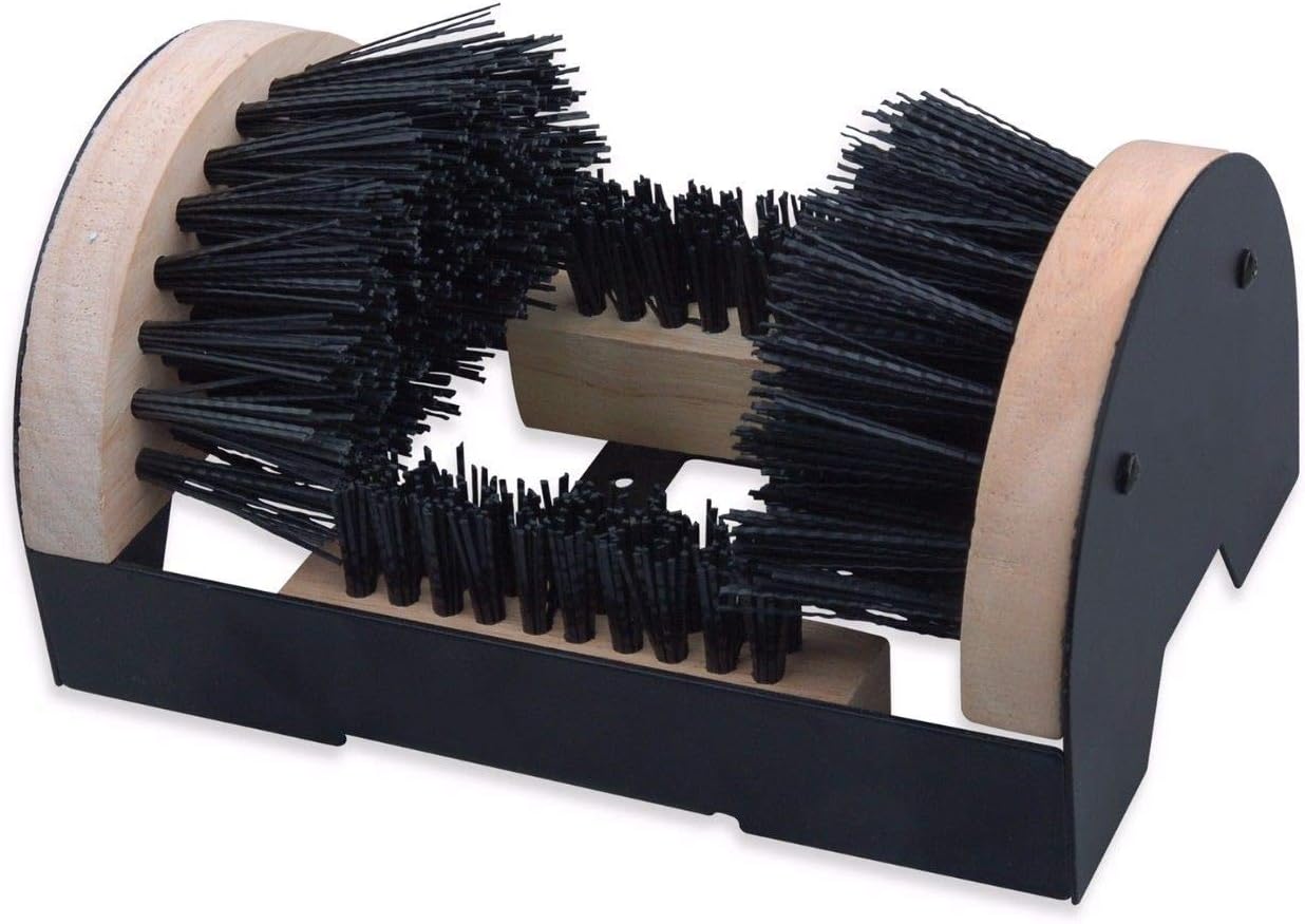AVGDeals Boot and Shoe Scrubber Sneaker Scraper Brush Cleaner Wood Mud Dirt | Heavy Gauge Metal Frame and Hardwood Construction