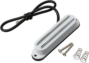 Yibuy 85mm 黒+白 4ワイヤー デュアルコイル ギターネックピックアップ エレキギターのため