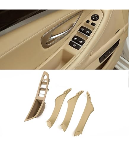 A-Premium Door Armrest Set For BMW F10 5 Series 2010-2016 - Oyster Color, Driver & Passenger, 7 Pieces