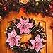 WILLBOND 24 Pieces 6 Inch Christmas Glitter Poinsettia Flowers Decorative Faux Flowers for Christmas Tree Ornaments (Pink)