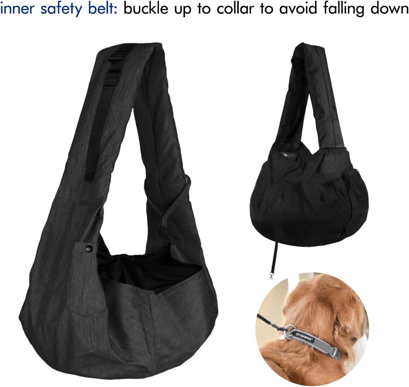 SUMBLIME Pet Sling Carrier for Dog Cat - Fit 20 Pounds Small, Medium, Large Dog, Larger Size Hand Free Carrier Bag for Daily Walk, Outdoor & Indoor Activity, Weekend Adventure : Pet Supplies