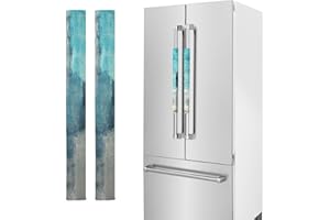 DXTKWL Modern Teal Turquoise Refrigerator Door Handle Covers Set of 2, Washable Kitchen Appliance Handle Covers Home Decor for Dishwasher Microwave Oven, Fridge Door Cloth Protector