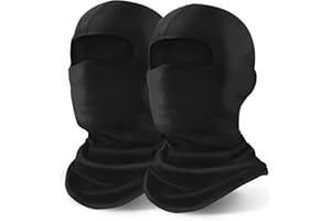 YESLIFE 2 Pieces UPF 50+ Balaclava Ski Mask, Motorcycle UV Protector, Motorcycle Helmets Face Mask for Men and Women