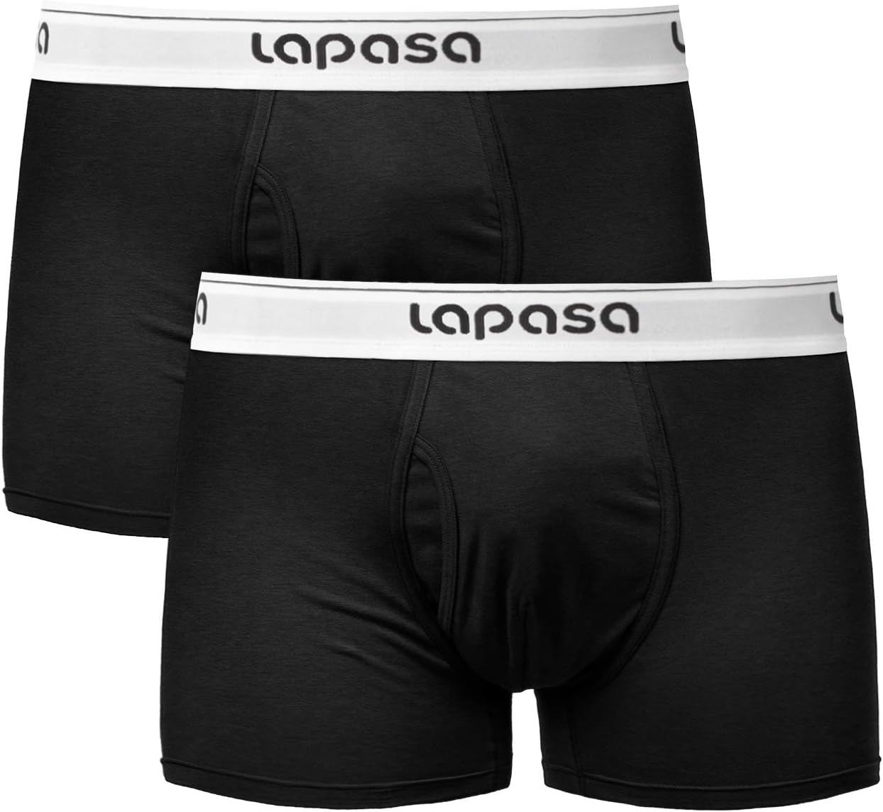 LAPASA Men’s Boxer Brief Cotton Underwear Trunk Shorts 4 Pack & 2 Pack M03