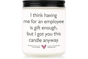 Afterprints Scented Candles - Boss Day Gifts for Women Men, Funny Birthday Gift for Best Boss Lady, Bosses Day Cool Gifts for Bosses Female- Lavender Natural Soy Wax Candle