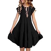 blibean Girls Summer Boho Sun Dress Tween Ruffles Tiered Dresses Size 6-15 Years