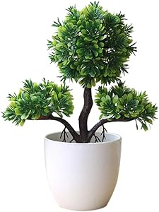 heaven2017 Guest-Greeting Pine Simulated Potted Plant Fake Bonsai Home Office Desk Decor Green