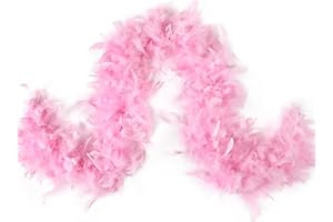 MAOFENG Turkey Feather Boa 1.64 Yards 30g /2 Yards 80g for Halloween Party Costume Decoration