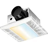 Amico Bathroom Exhaust Fan with LED Light, 80 CFM, 0.9 Sones, 5CCT, 90 CRI | 1000LM, Ceiling Mount Shower Ventilation Fan, No Attic Access Needed, 4 Inch Duct, 8.8'' x 8.8'' Ceiling Opening, ETL &amp; FCC