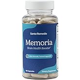 Santo Remedio Memoria Brain Health Supplement – Cognitive Support for Attention, Memory & Focus, with CognatiQ Coffee Fruit Extract – Gluten Free, Non-GMO – 30 Servings
