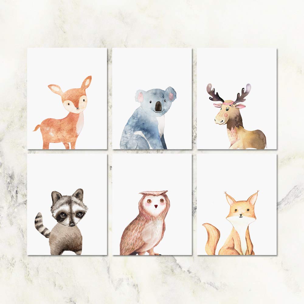 woodland baby animal prints