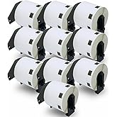 BETCKEY - Compatible Barcode Labels Replacement for Brother DK-1209 (2.4 in x 1.1 in), Use with Brother QL Label Printers [10 Rolls/8000 Labels]