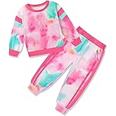 SANMIO Toddler Girl Clothes Outfits Cute Color Block Long Sleeves Top and Pants Sweatsuit 2 Piece Winter Clothing Set