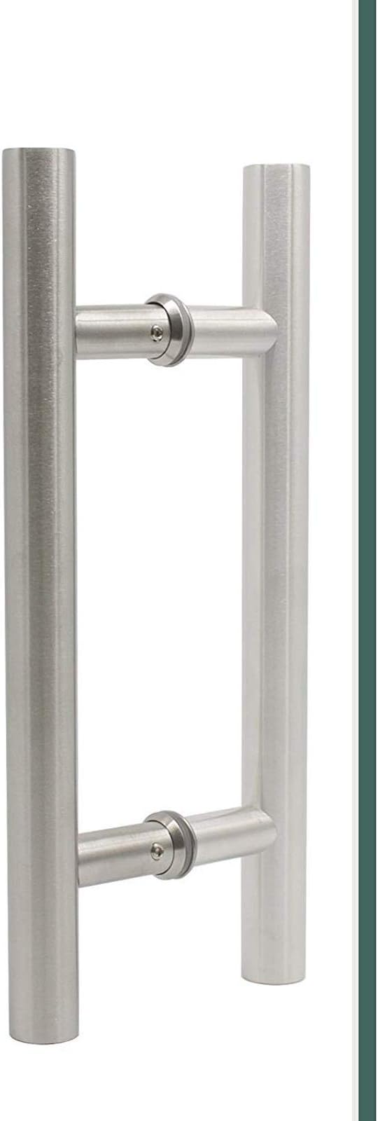 2 Pack Knobonly Two Sided Barn Door Sliding Wood Door Pull 12" Long T Bar Handles 304 Stainless Steel Heavy Duty Bar to Bar Handles