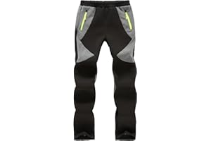 nayjury Kids Boys Girls Hiking Snow Ski Pants Waterproof Winter Warm Elastic Waist Pants Fleece Lined with Zipper Pockets