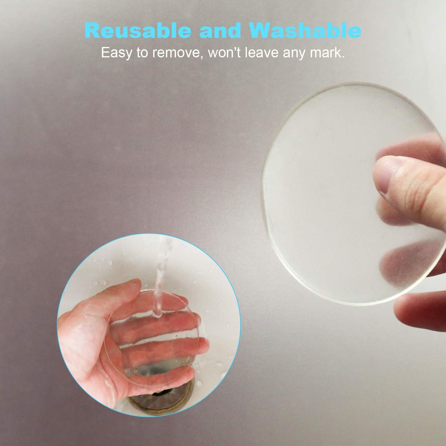 Door Stopper Wall Protector 4 Pcs Clear Door Knob Wall Shield, 3.54" Soft Self Adhesive Rubber Door Bumpers Reusable Washable Headboard Stoppers, Door Stops Guard for Door Handle, Refrigerator Door: Home Improvement